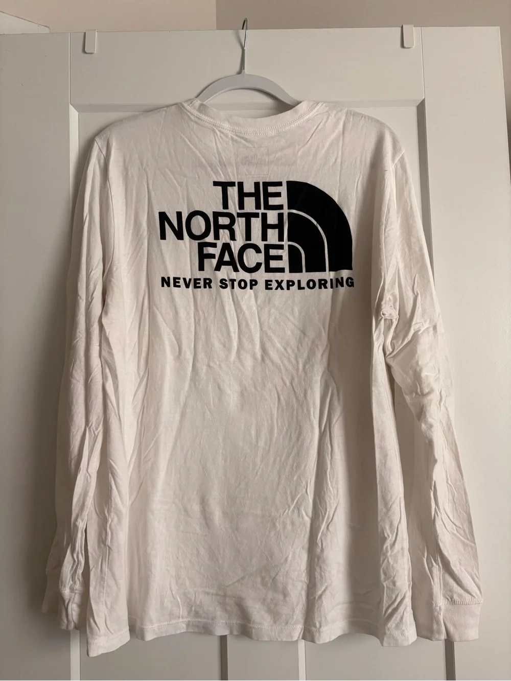 The North Face Men’s Long Sleeve Logo Tee - White with Black Logo